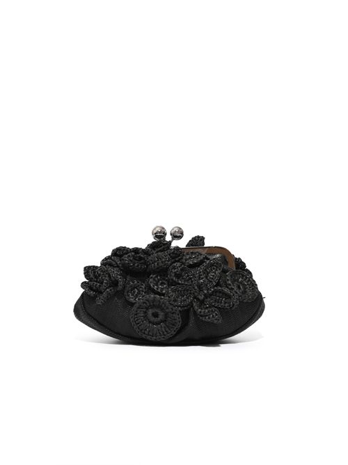 Borsa Pasticcino Bag WKACOMUNE Small effetto rafia con fiori Nero WEEKEND MAX MARA | 2615511045600002